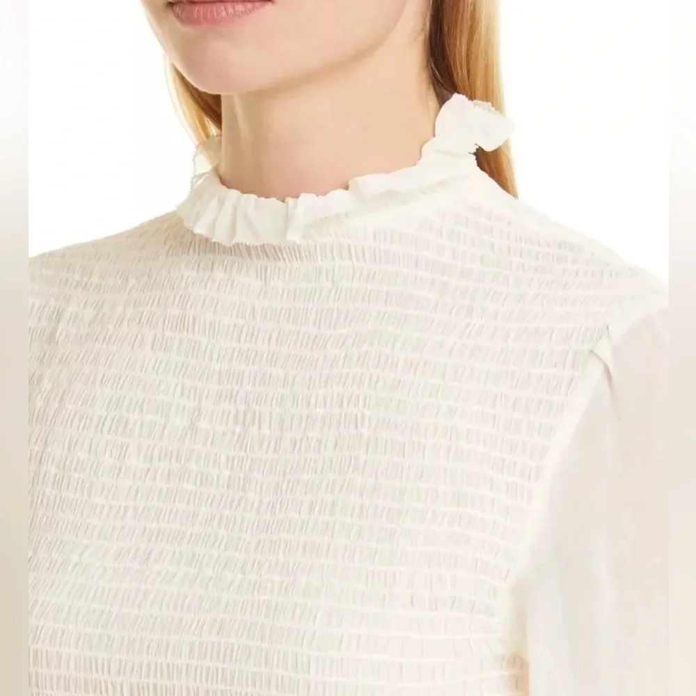 Rag & Bone Kayden Smocked Ruffled Blouse - Picture 3 of 7